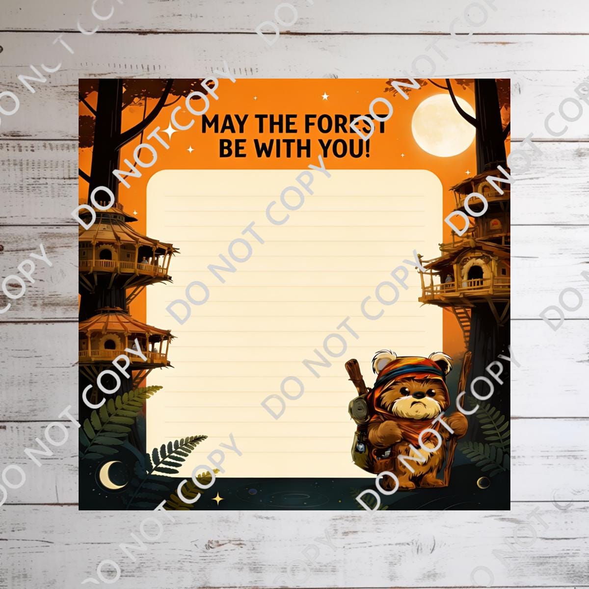 Disneyy Ewok Village Star Wars Wicket Memo Notepad 50 sheets bullet journal Disney planner paper scrapbook stationery notebook supplies