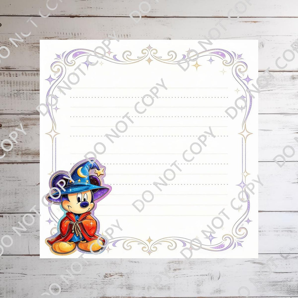 Disneyy Sorcerer Mickey Memo Notepad 50 sheets 3x3" bullet journal Disney planner paper scrapbook stationery notebook supplies