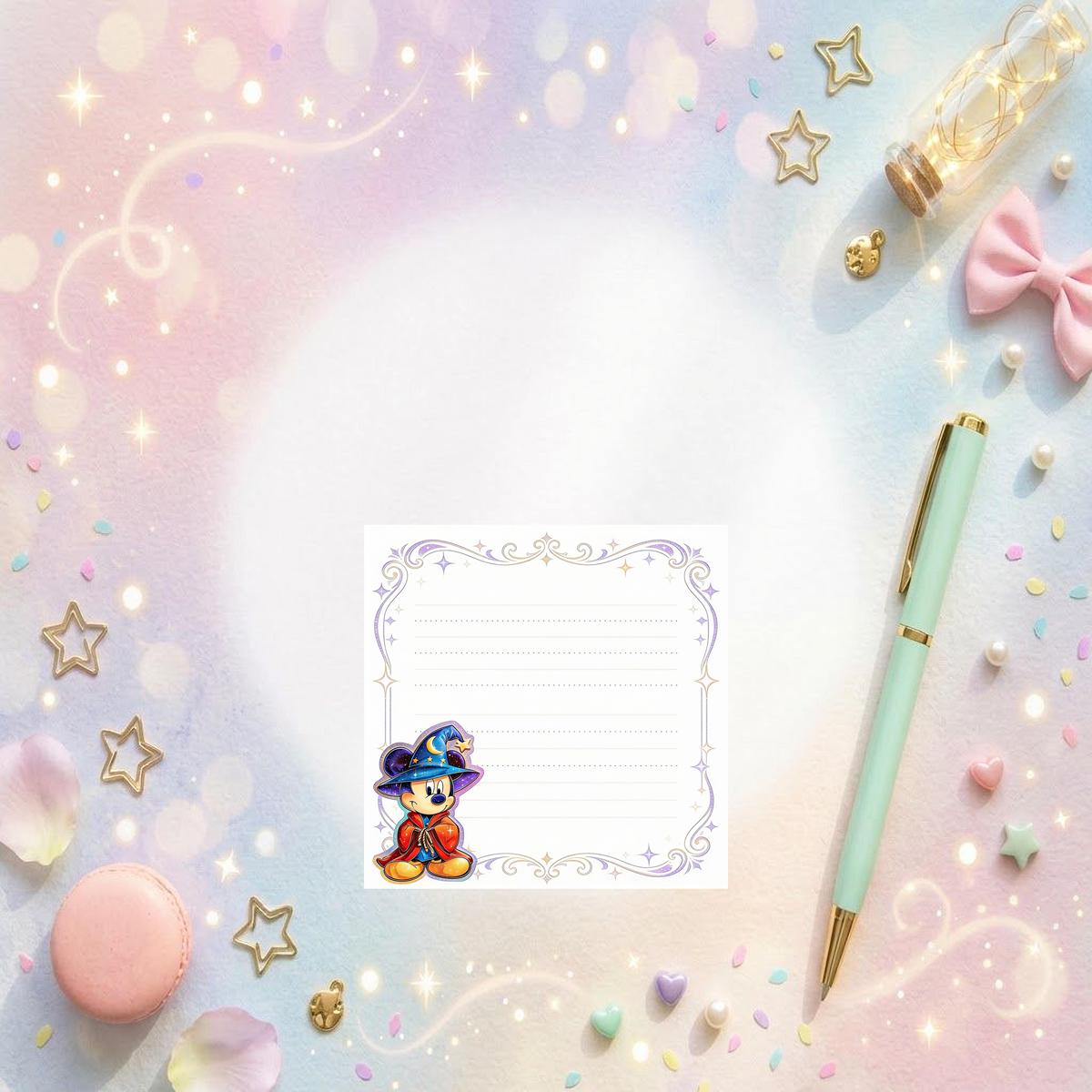 Disneyy Sorcerer Mickey Memo Notepad 50 sheets 3x3" bullet journal Disney planner paper scrapbook stationery notebook supplies