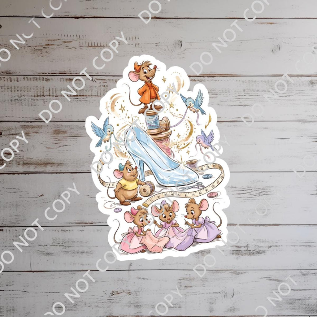 Cinderella Sticker: Waterproof Vinyl Decal for Laptop, Water Bottle Sticker