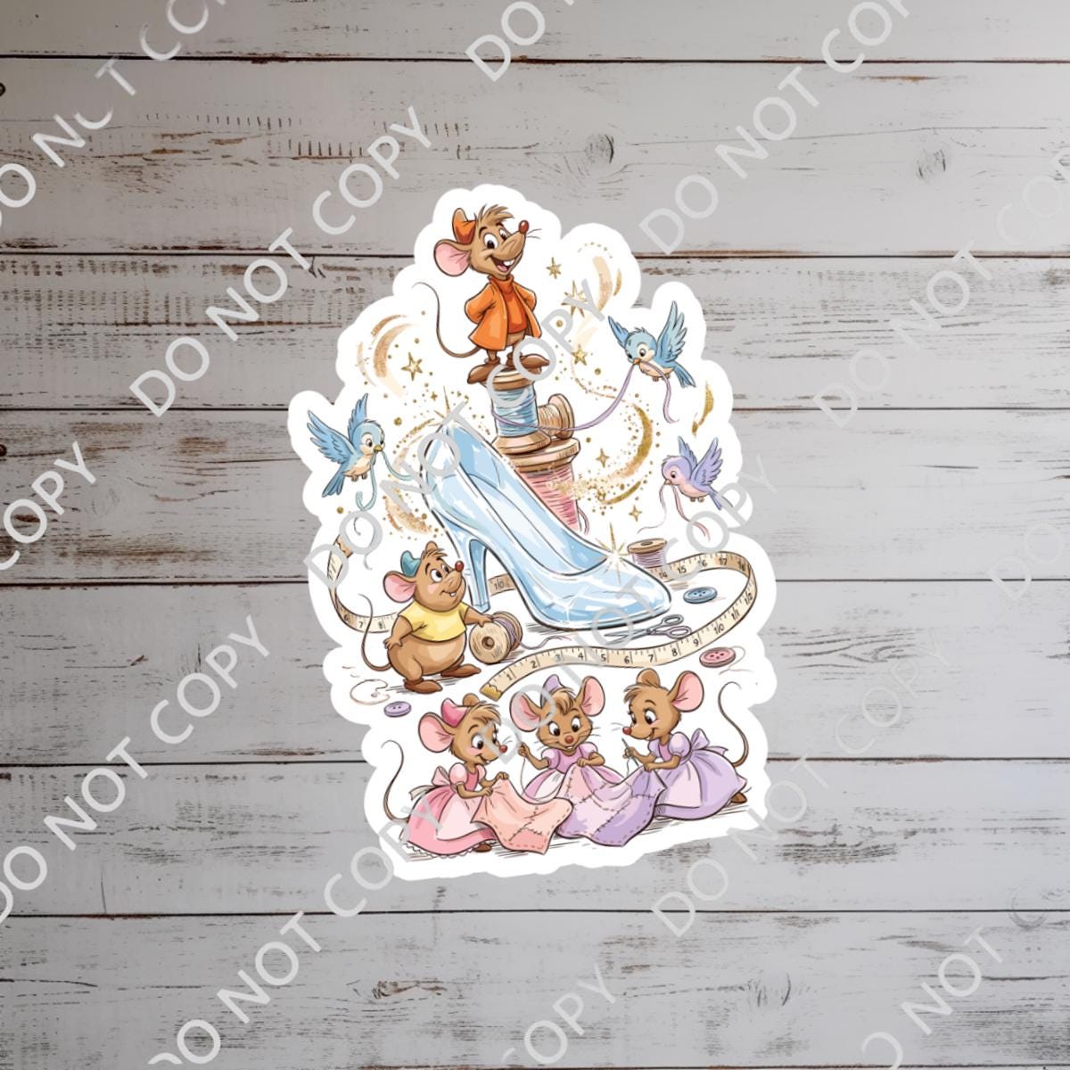Cinderella Sticker: Waterproof Vinyl Decal for Laptop, Water Bottle Sticker