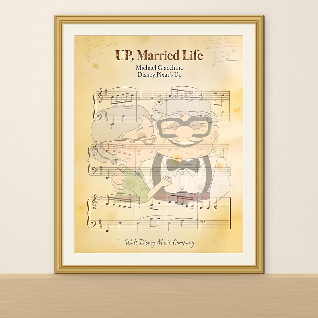 Disneyy Up Carl and Ellie Music Sheet Nursery Wedding Decore