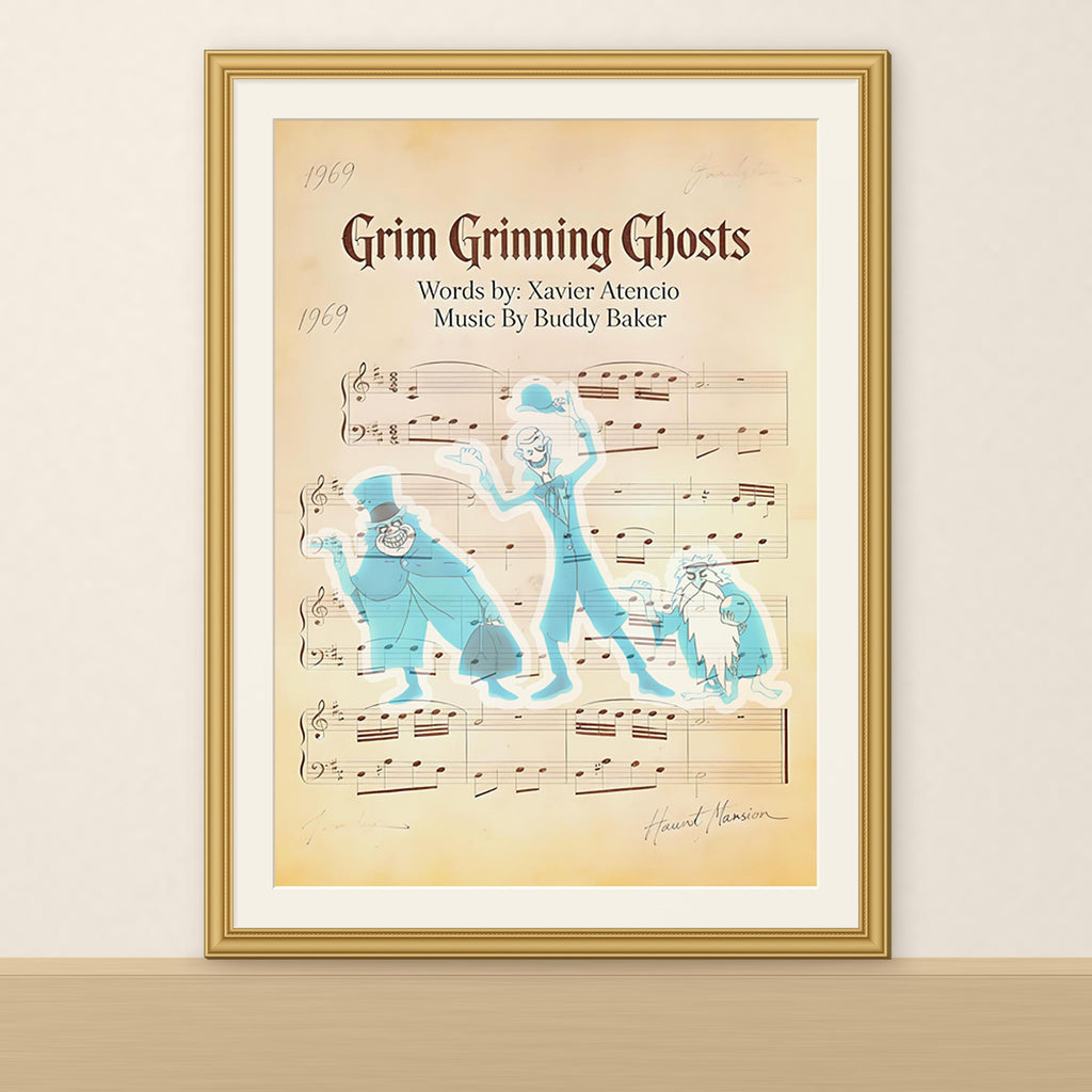 Disneyy Haunted Mansion Music Sheet Hitchhiking Ghosts Nursery Wedding Decore