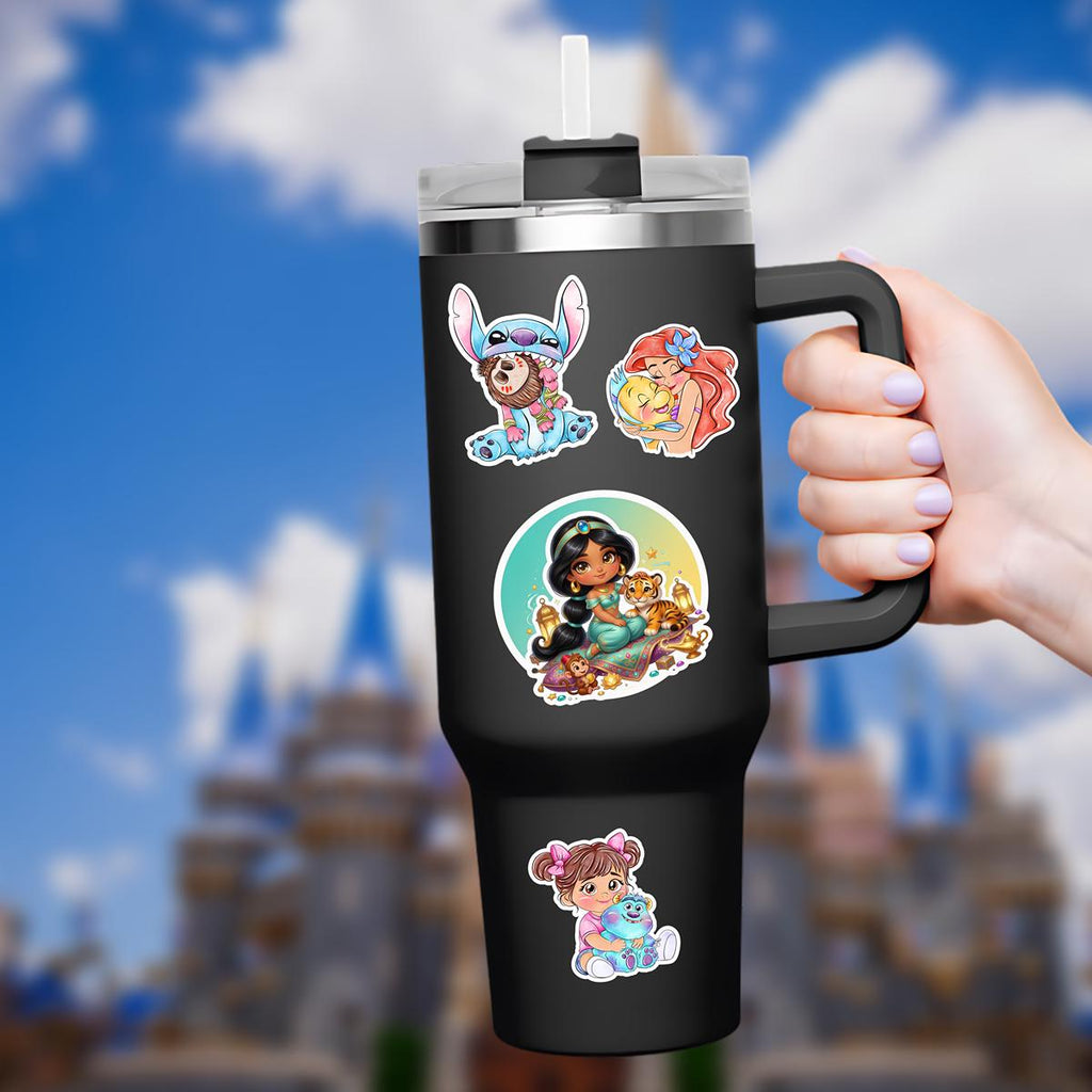 Aladdin Princess Jasmine Waterproof Disney Laptop Stickers/ FindingNemo planner stationery decal water bottle cell phonelogo