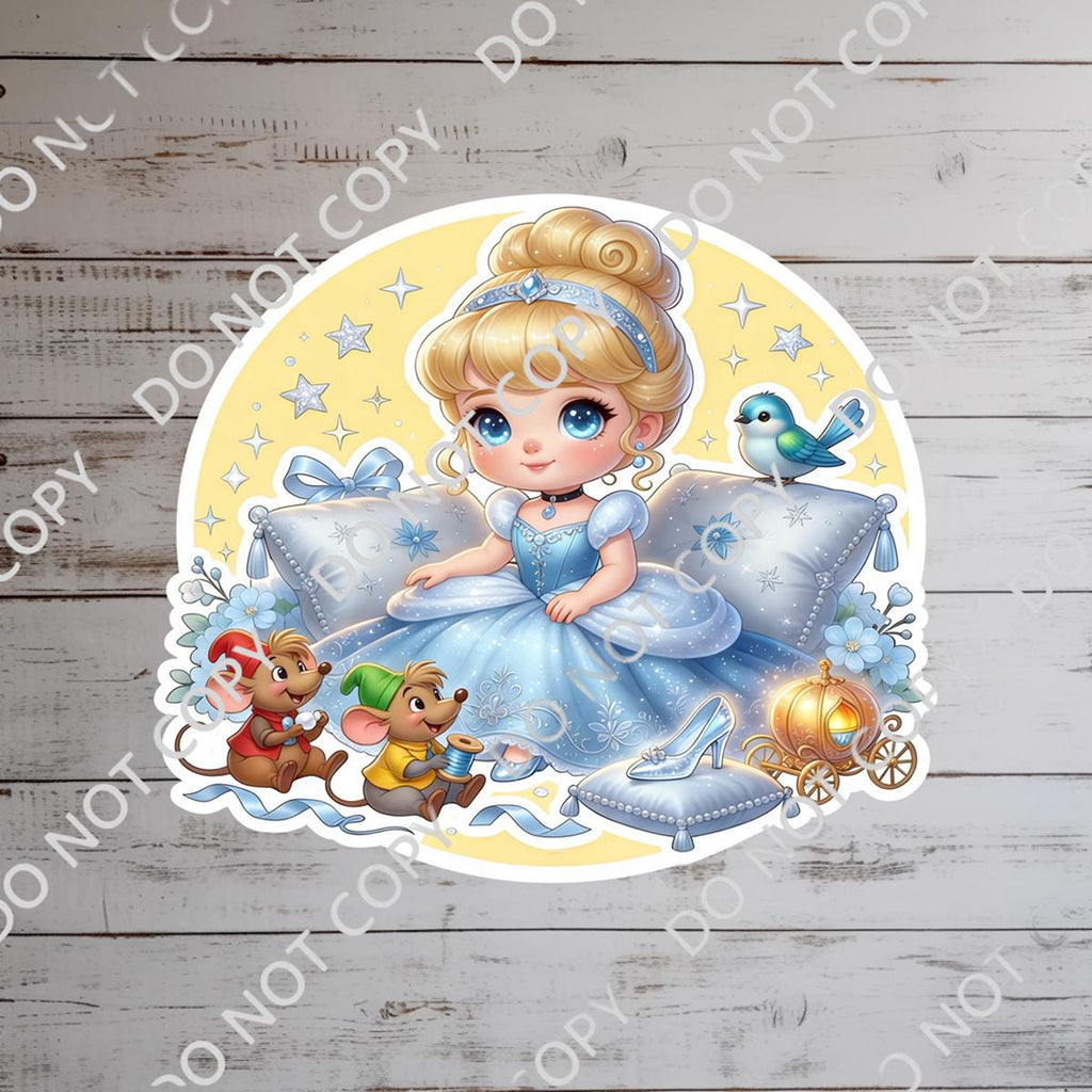Cinderella Sticker: Waterproof Vinyl Decal for Laptop, Water Bottle Sticker