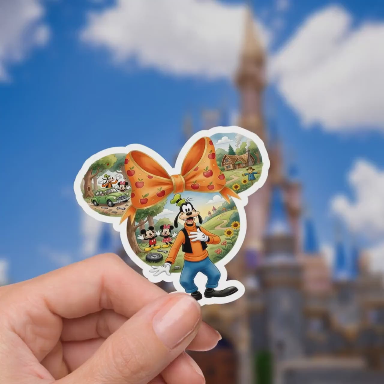 Disneyy Goofy What A Wonderful World Sticker Waterproof Disney Laptop, Disneying Theme Park Vacation, Castle Park Mouse