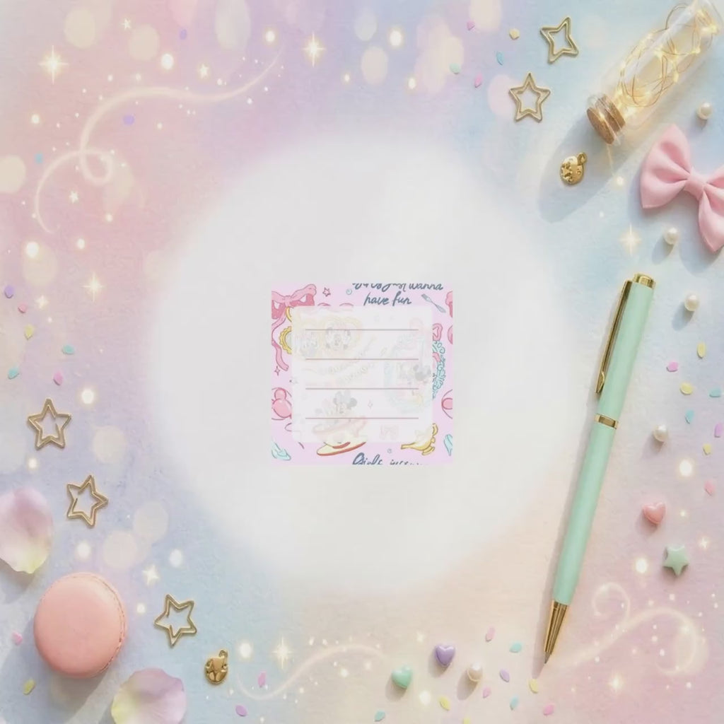 Minnie Mouse Daisy Best Friends Memo Notepad 50 sheets bullet journal Disney planner paper scrapbook stationery notebook supplies