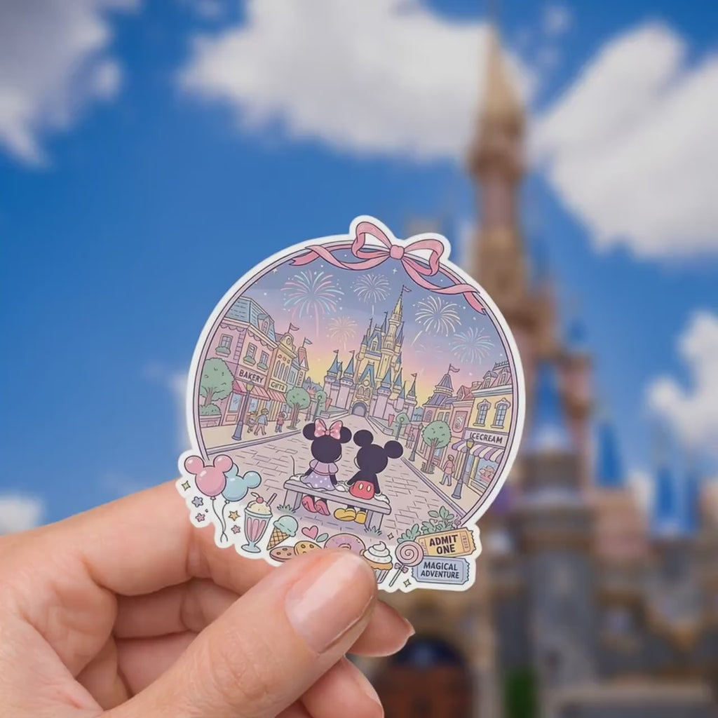 Disneyy World Castle Balloons TinkerBelle Laptop Sticker/ Magic Kingdom Fantasyland Disney decal/ planner water bottle cell phone decal