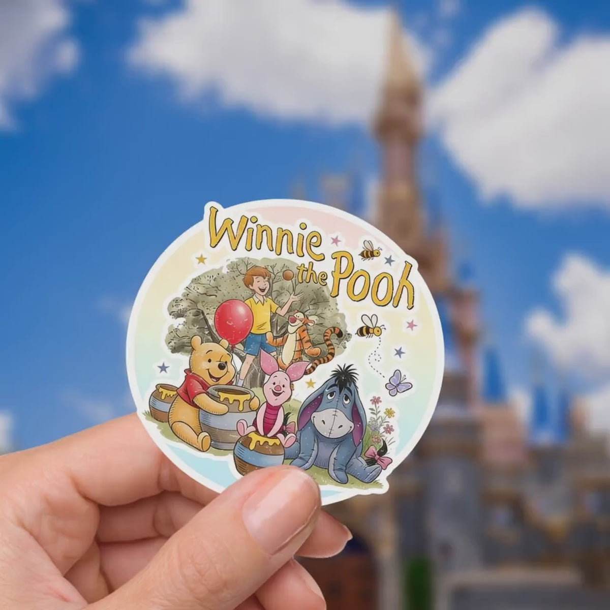 Disneyy  Winnie The Pooh Disney Laptop Sticker Positive Affirmation planner stationery decal water bottle cell