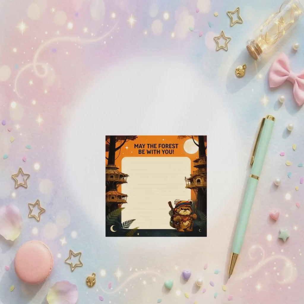 Disneyy Ewok Village Star Wars Wicket Memo Notepad 50 sheets bullet journal Disney planner paper scrapbook stationery notebook supplies
