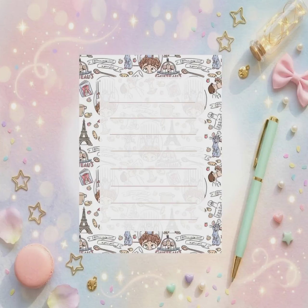 Disneyy Remy Ratatouille Memo Notepad 50 sheets bullet journal Disney planner paper scrapbook stationery notebook supplies