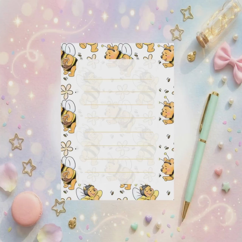 Disneyy Winnie The Pooh Memo Notepad 50 sheets bullet journal Disney planner paper scrapbook stationery notebook supplies