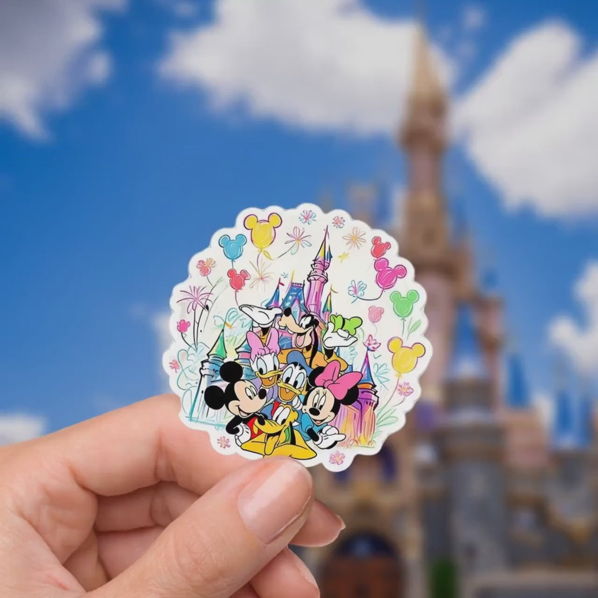 Disneyy What A Wonderful World Sticker Waterproof Disney Laptop, Disneying Theme Park Vacation, Castle Park Mouse Kindle Stickers