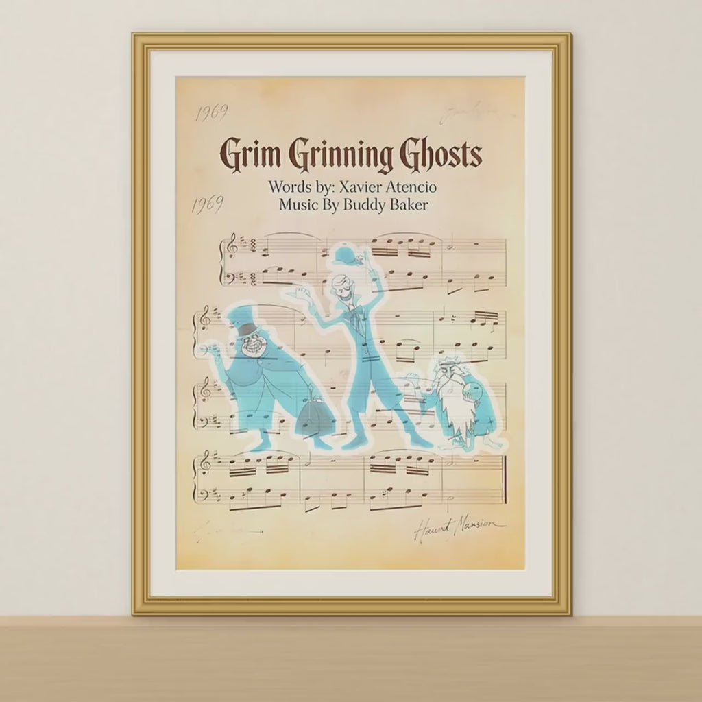 Disneyy Haunted Mansion Music Sheet Hitchhiking Ghosts Nursery Wedding Decore