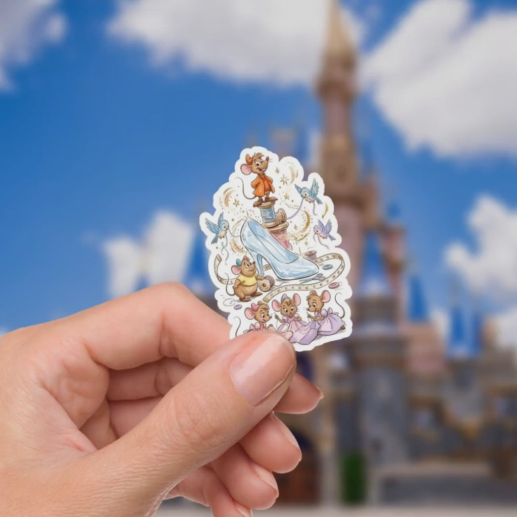Cinderella Sticker: Waterproof Vinyl Decal for Laptop, Water Bottle Sticker