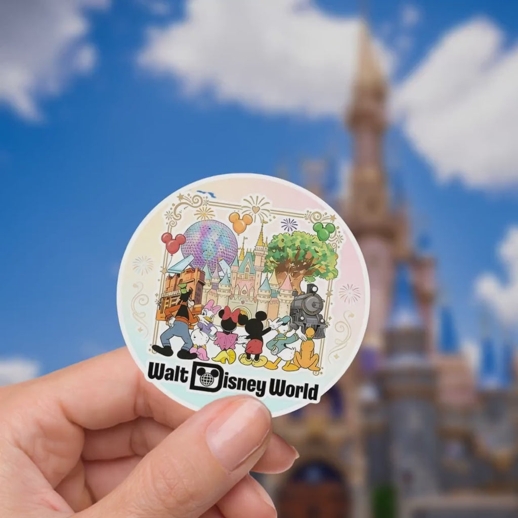 Disneyy World Castle Balloons TinkerBelle Laptop Sticker/ Magic Kingdom Fantasyland Disney decal/ planner water bottle cell phone decal
