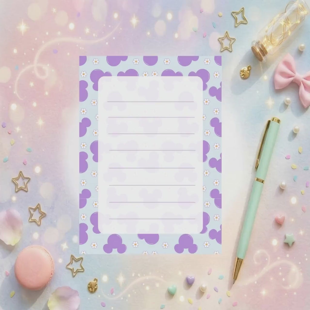 Disneyy Mickey Memo Notepad 50 sheets bullet journal Disney planner paper scrapbook stationery notebook supplies