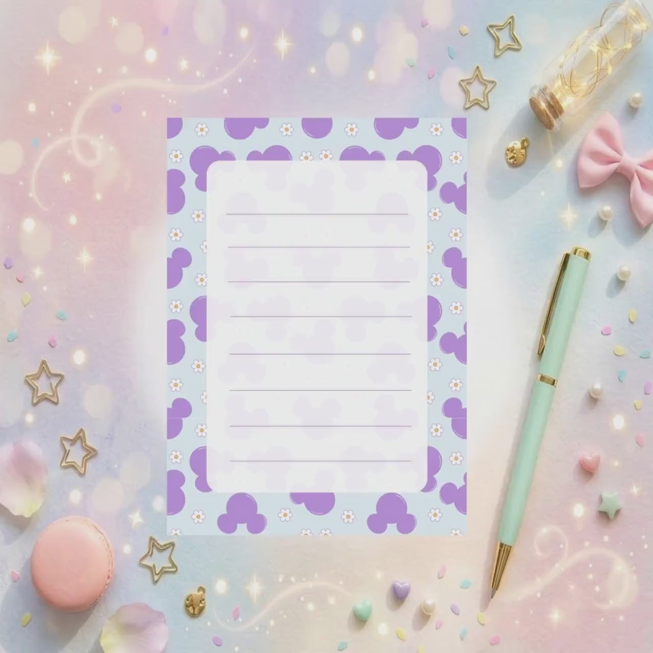 Disneyy Mickey Memo Notepad 50 sheets bullet journal Disney planner paper scrapbook stationery notebook supplies